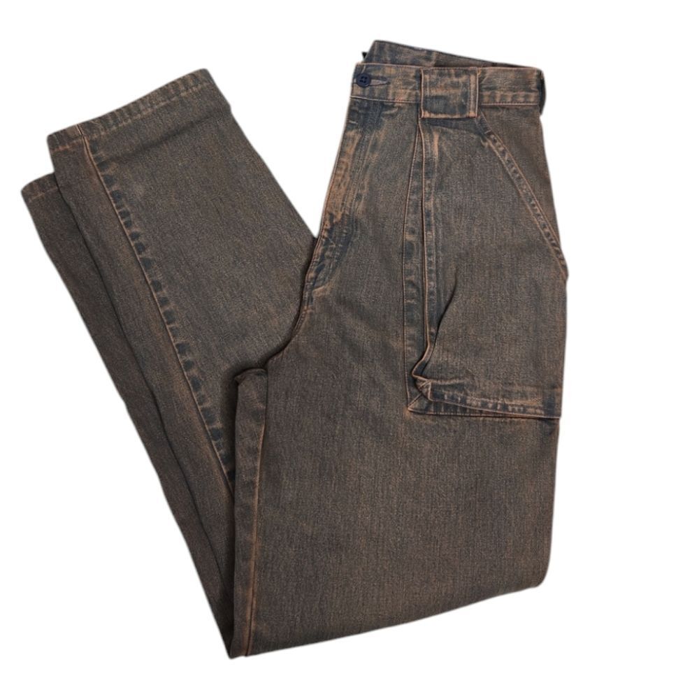 VINTAGE 90s high waist washed denim straight leg jeans 10
